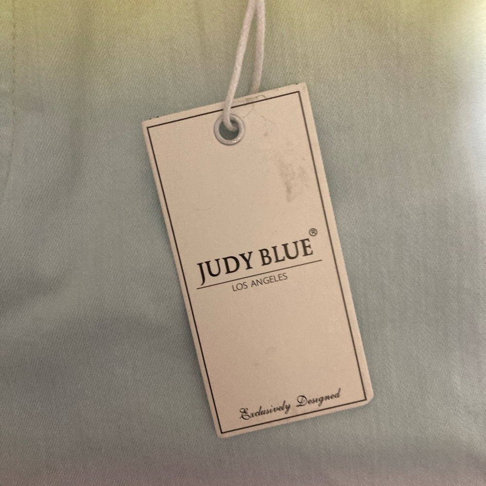 NWT Women's Judy Blue Size 3XL Ombre Pastel Denim Shorts - Picture 3 of 14